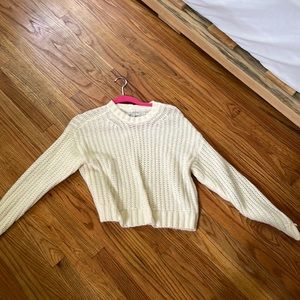 american eagle white sweater
